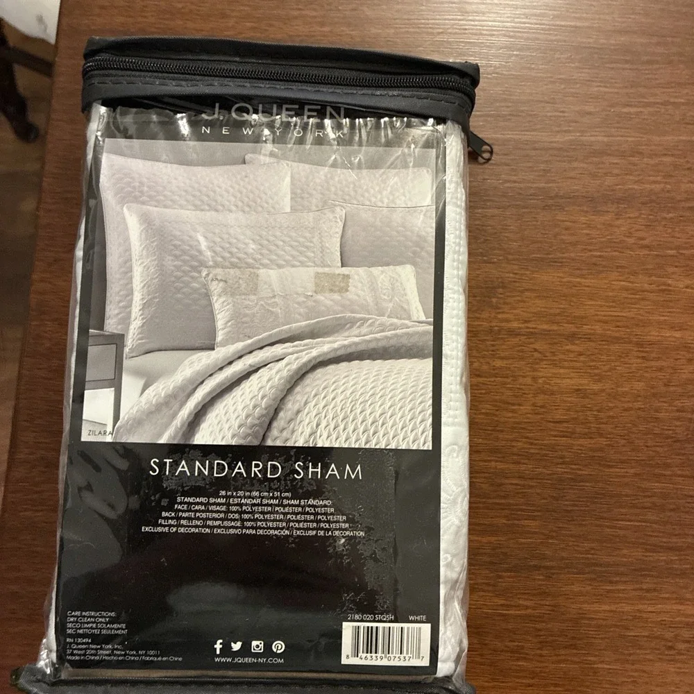J Queen New York Zilara Standard Sham White New In Package